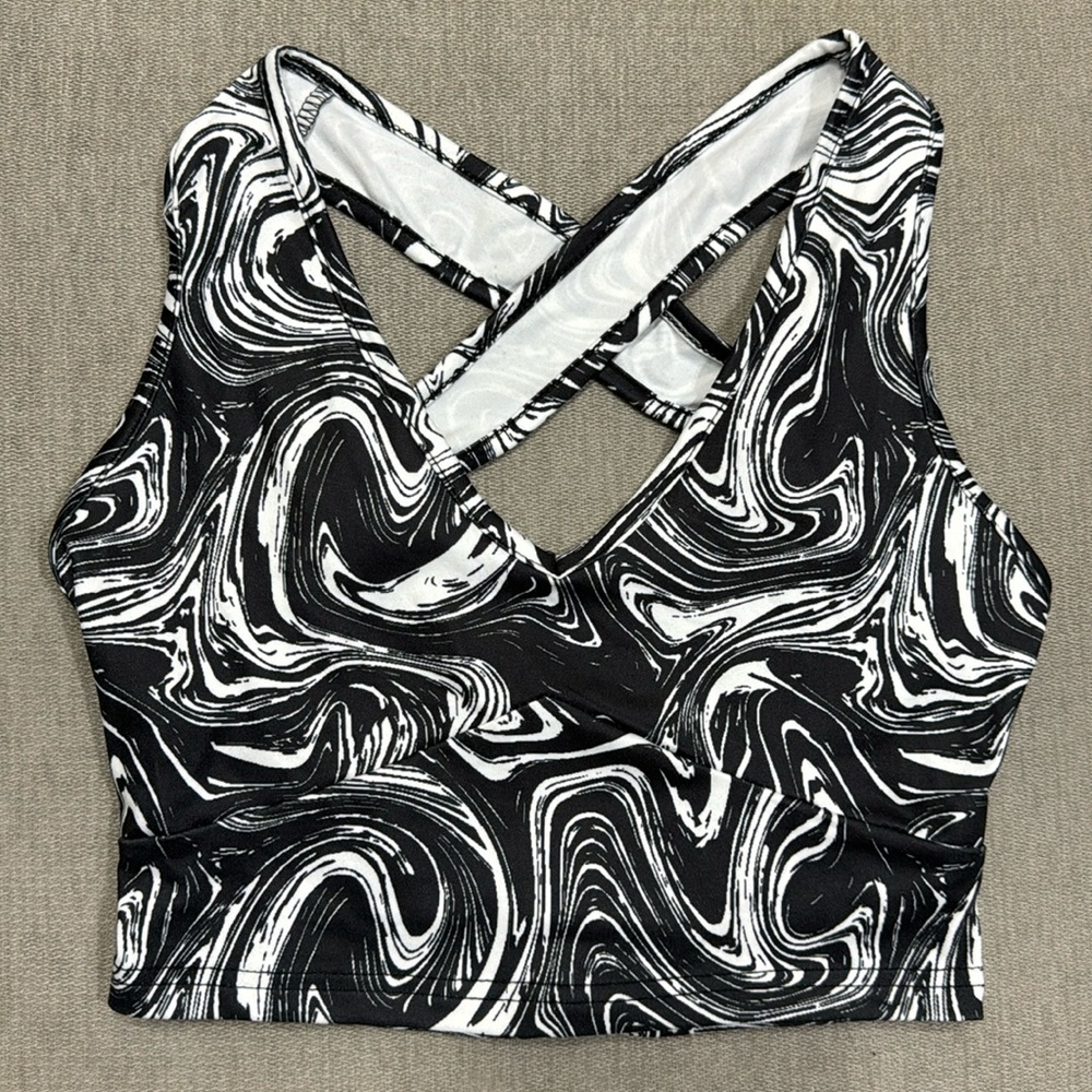 NWOT Marble Print Cropped Tank